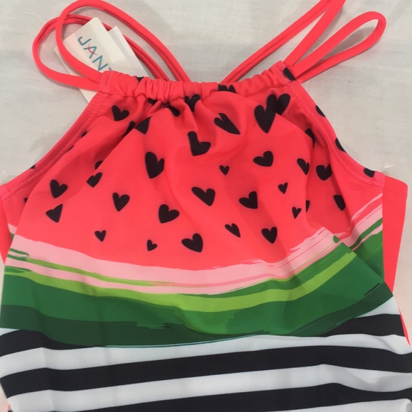 Jantzen Watermelon Striped Swimsuit UPF 50 NWT - Picture 3 of 4